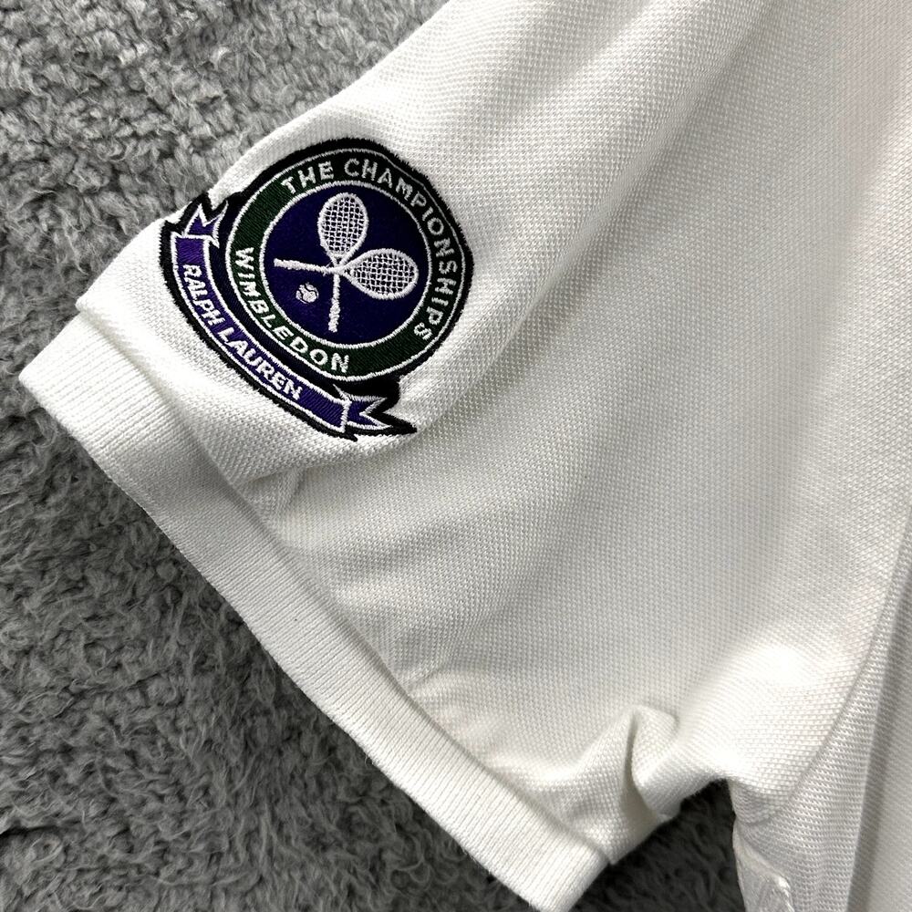 Vintage Polo Ralph Lauren‎ 2XL White Wimbledon Polo Casual Tennis Big Pony - Picture 2 of 10